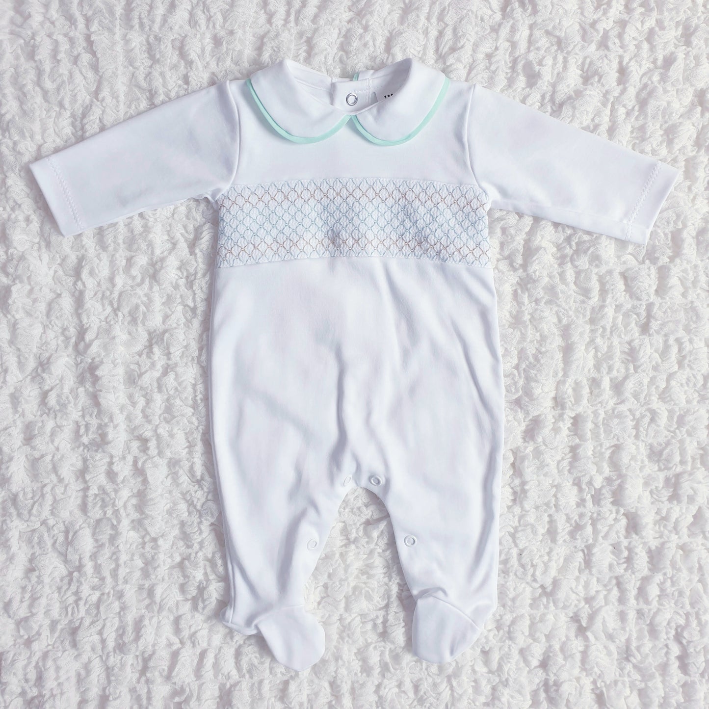 Baby Boys Spanish Smocked Babygrow