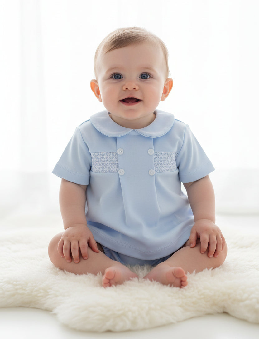 Baby Boys Smocked Jam Pants Set