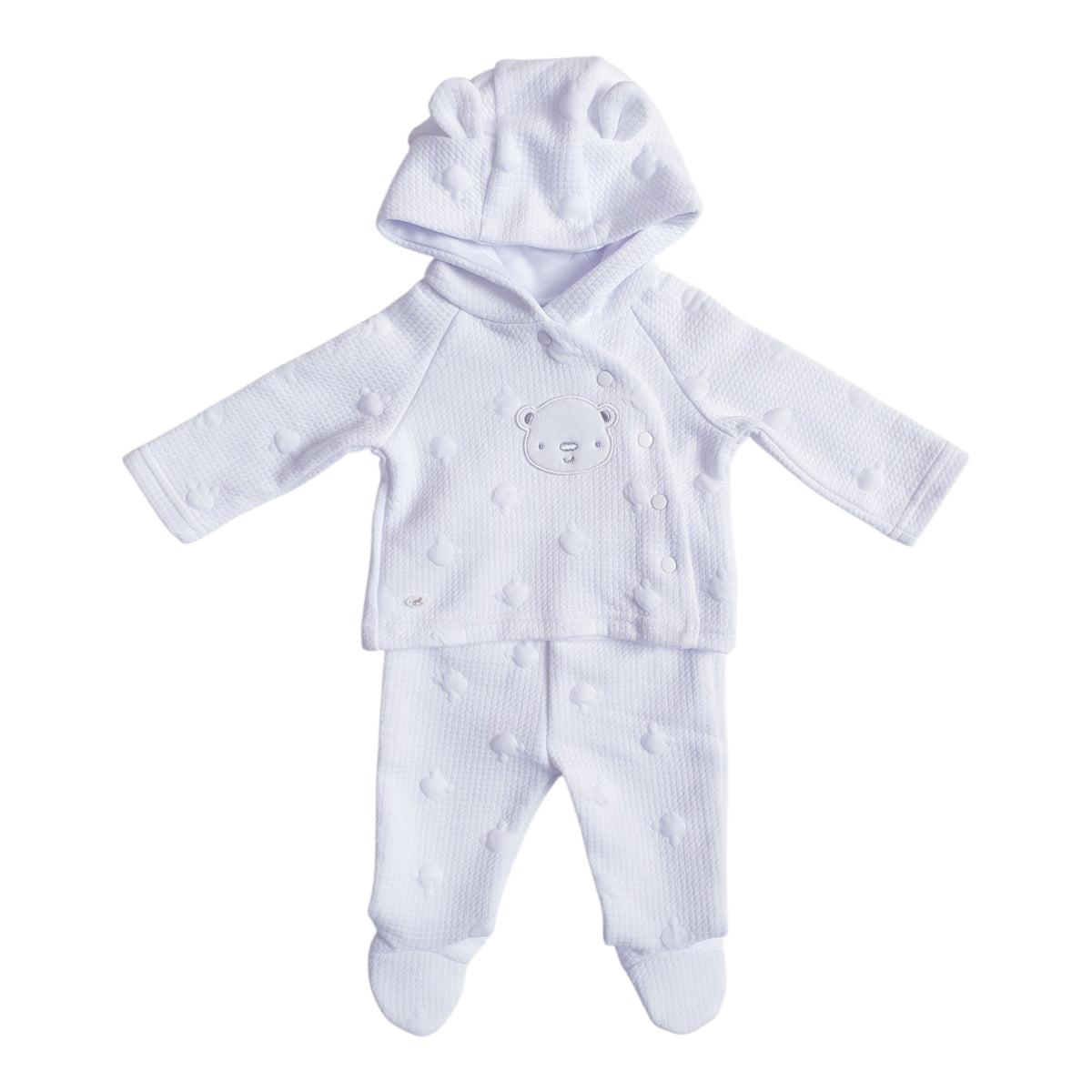 Baby White Teddy 2 Piece Set