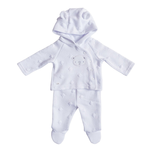 Baby White Teddy 2 Piece Set