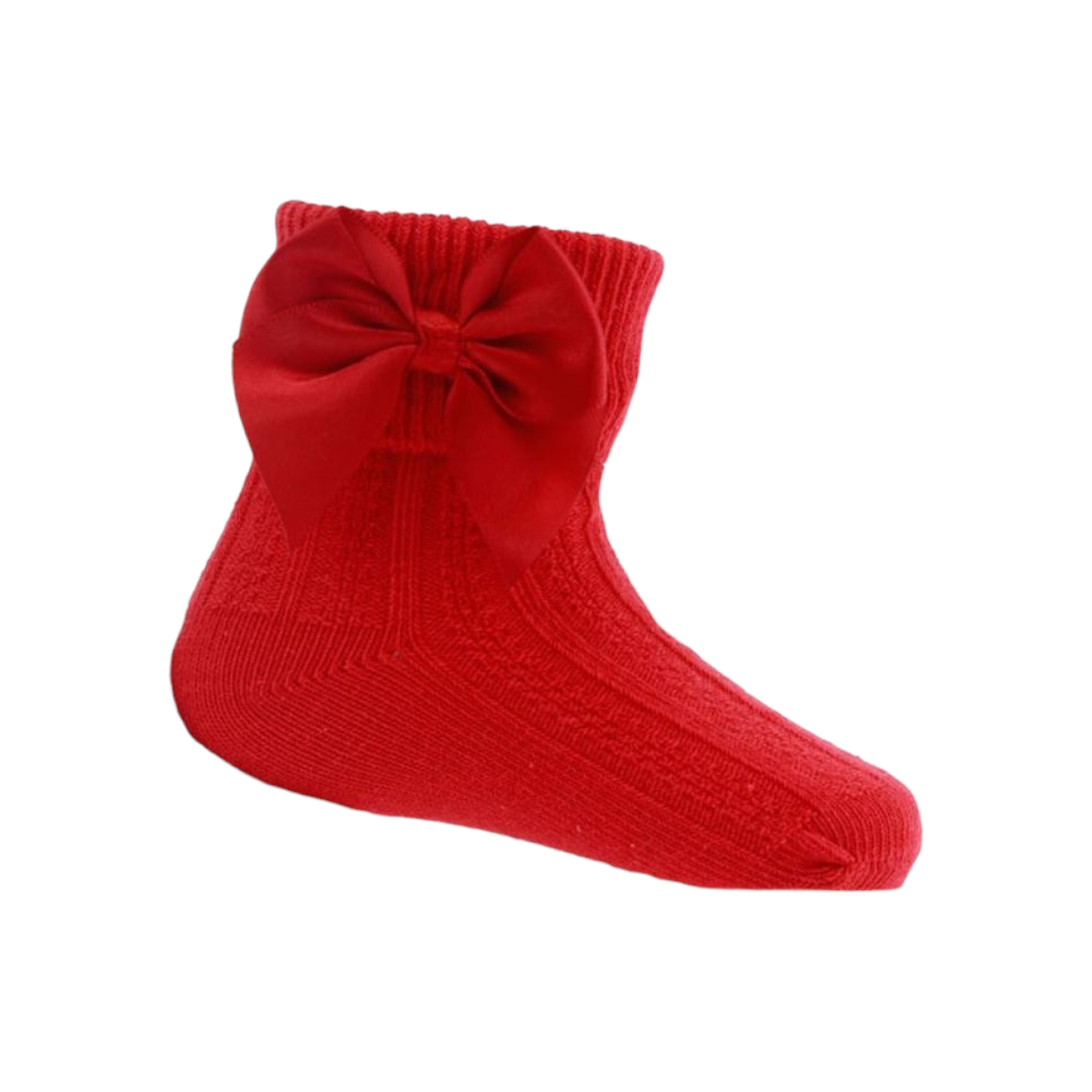 Red Bow Ankle Socks