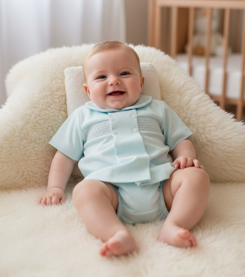 Baby Boys Smocked Jam Pants Set