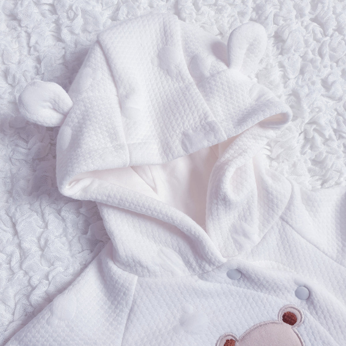 Baby White Teddy 2 Piece Outfit & Teddy