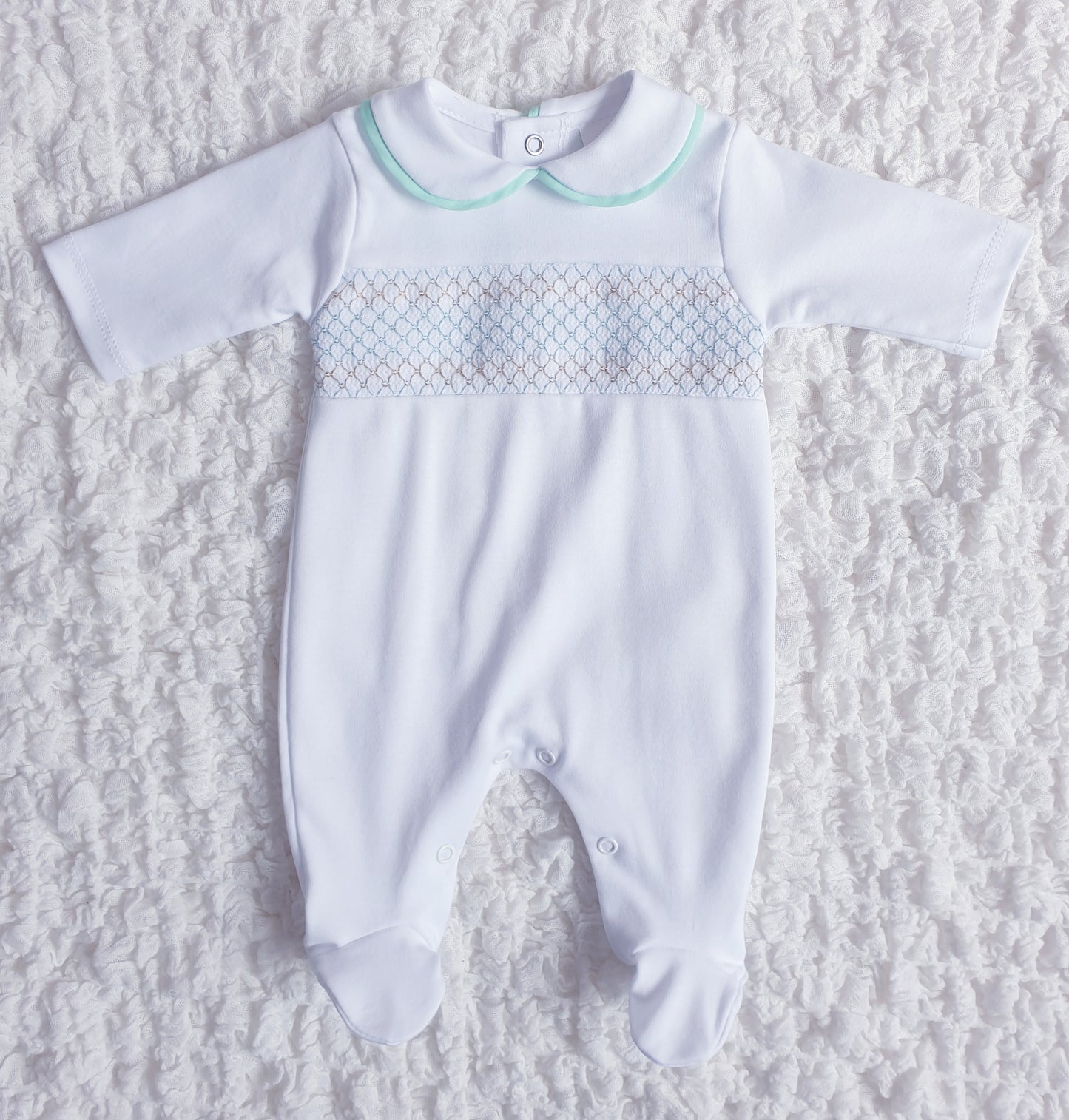 Baby Boys Spanish Smocked Babygrow