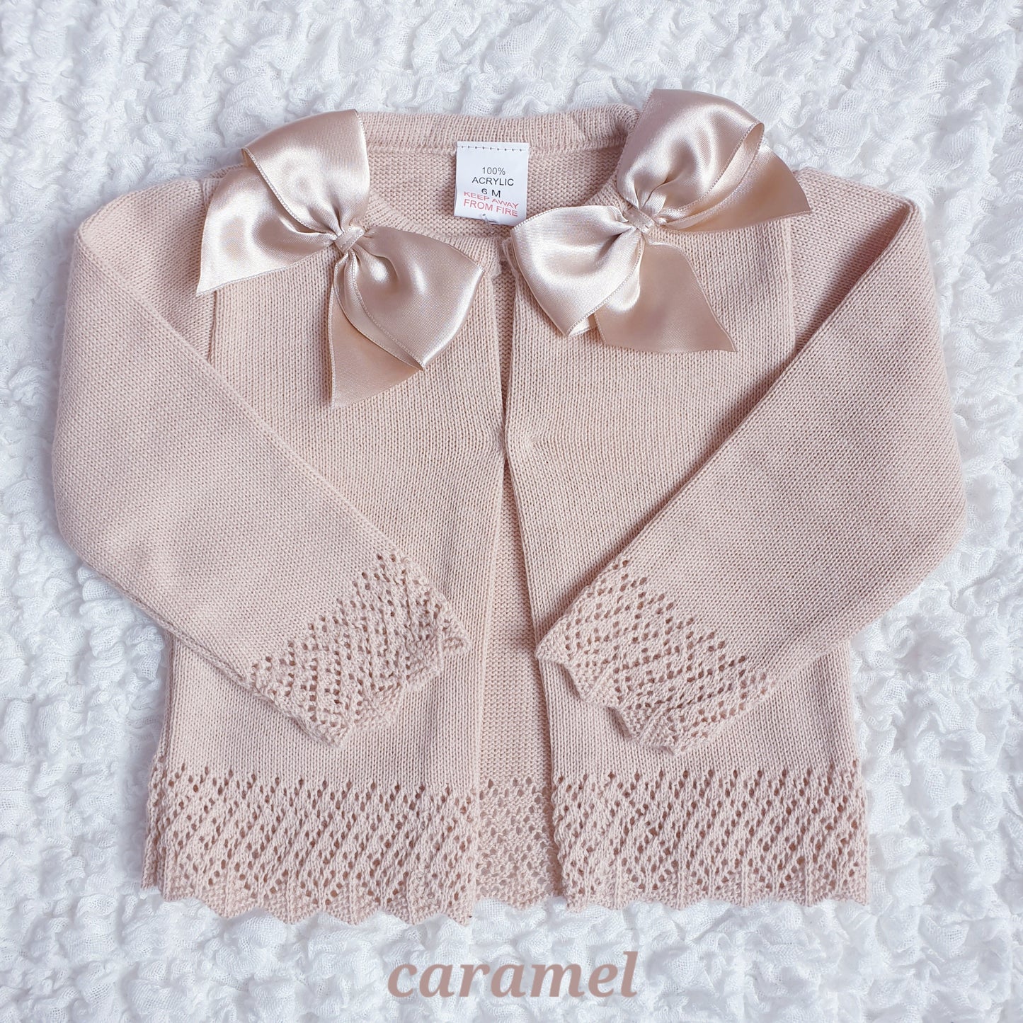 Baby Girls Double Ribbon Bow Cardigan