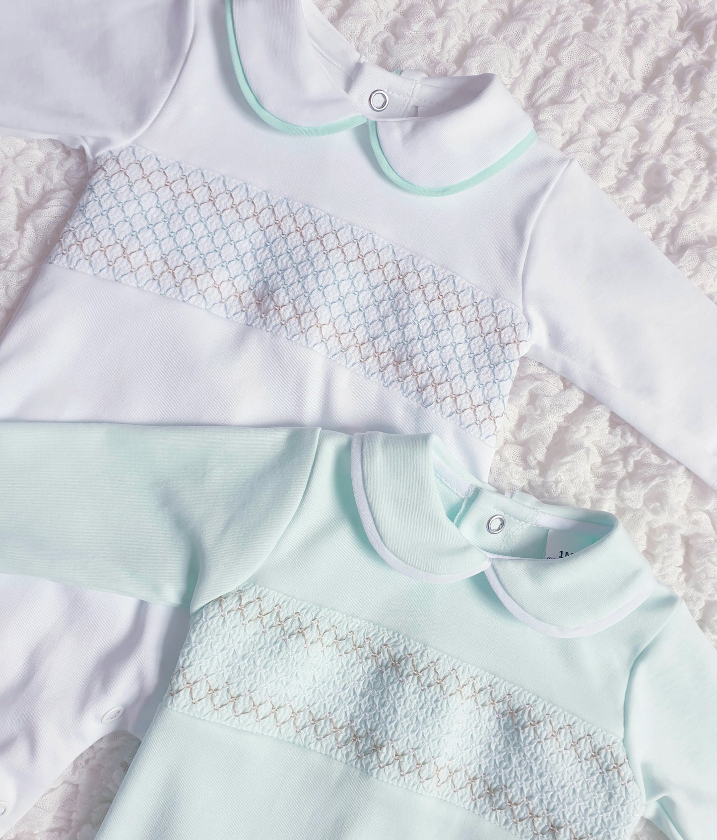 Baby Boys Spanish Smocked Babygrow