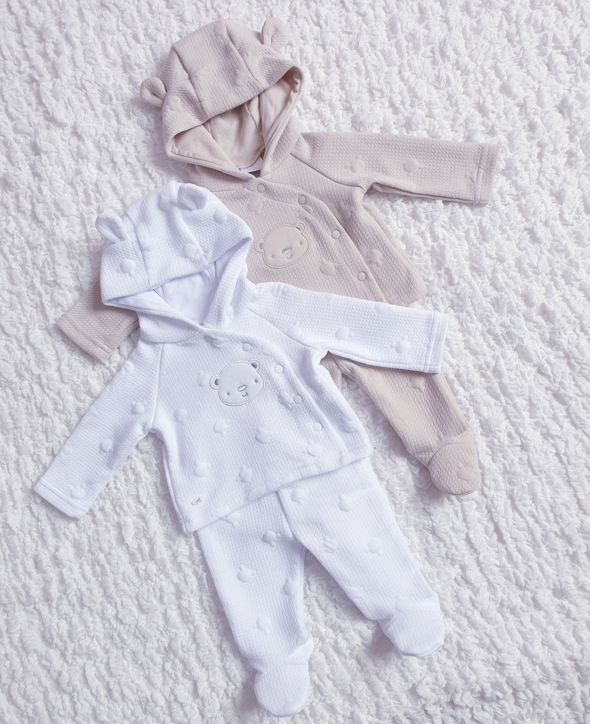 Baby White Teddy 2 Piece Set