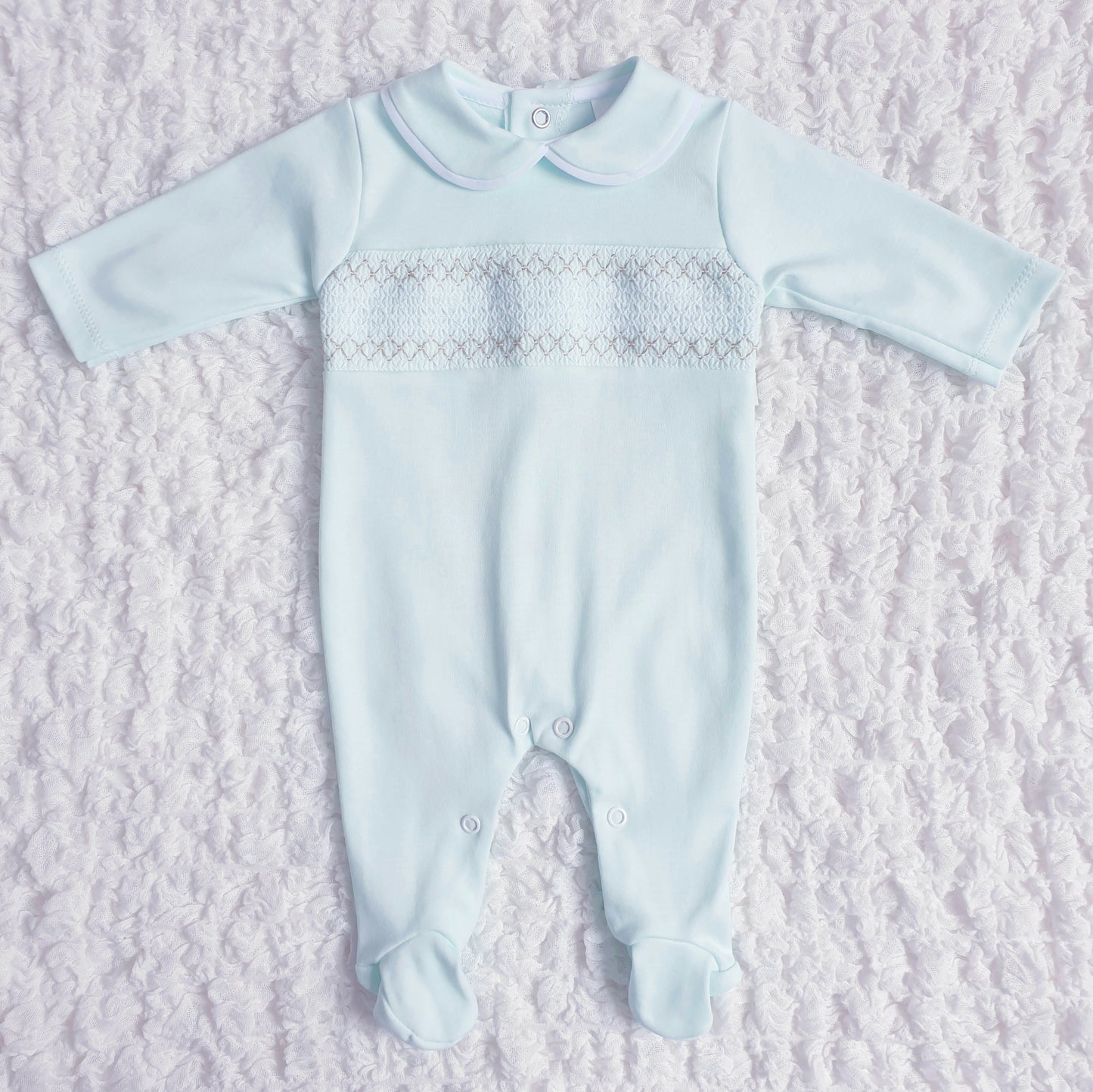 Baby Boys Spanish Smocked Babygrow