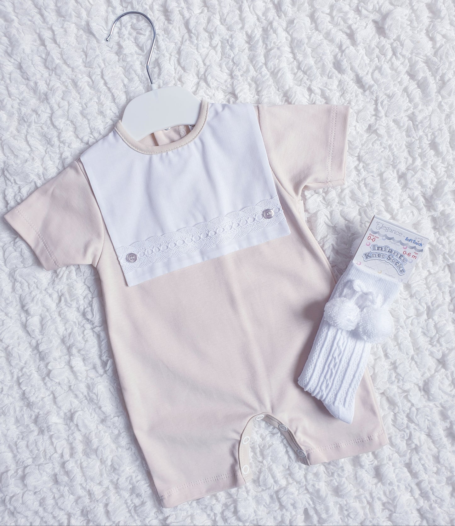 Baby Boys Spanish Square Bib Romper