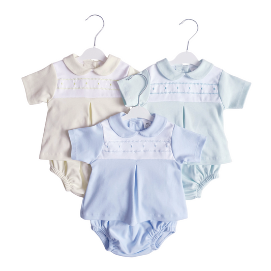 Baby Boys Spanish Jam Pants Set Blue Mint Lemon