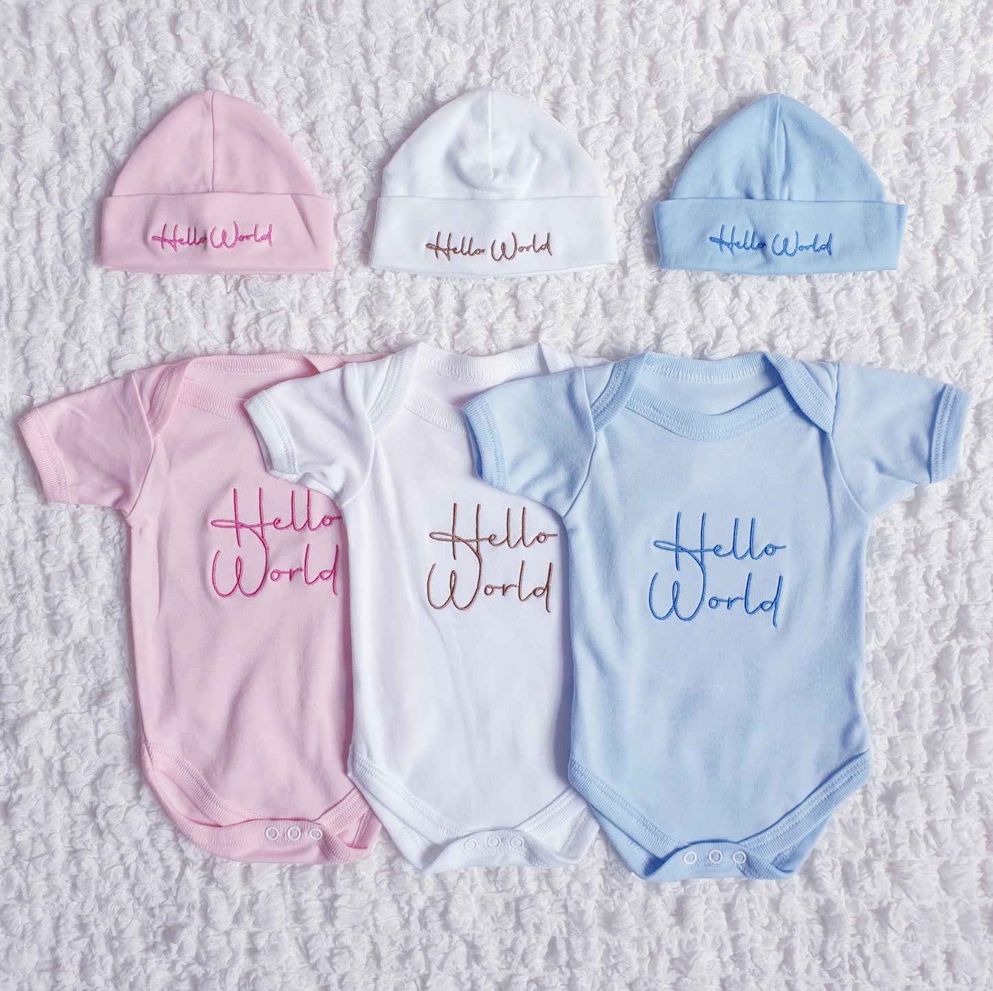Baby Hello World Vest & Hat