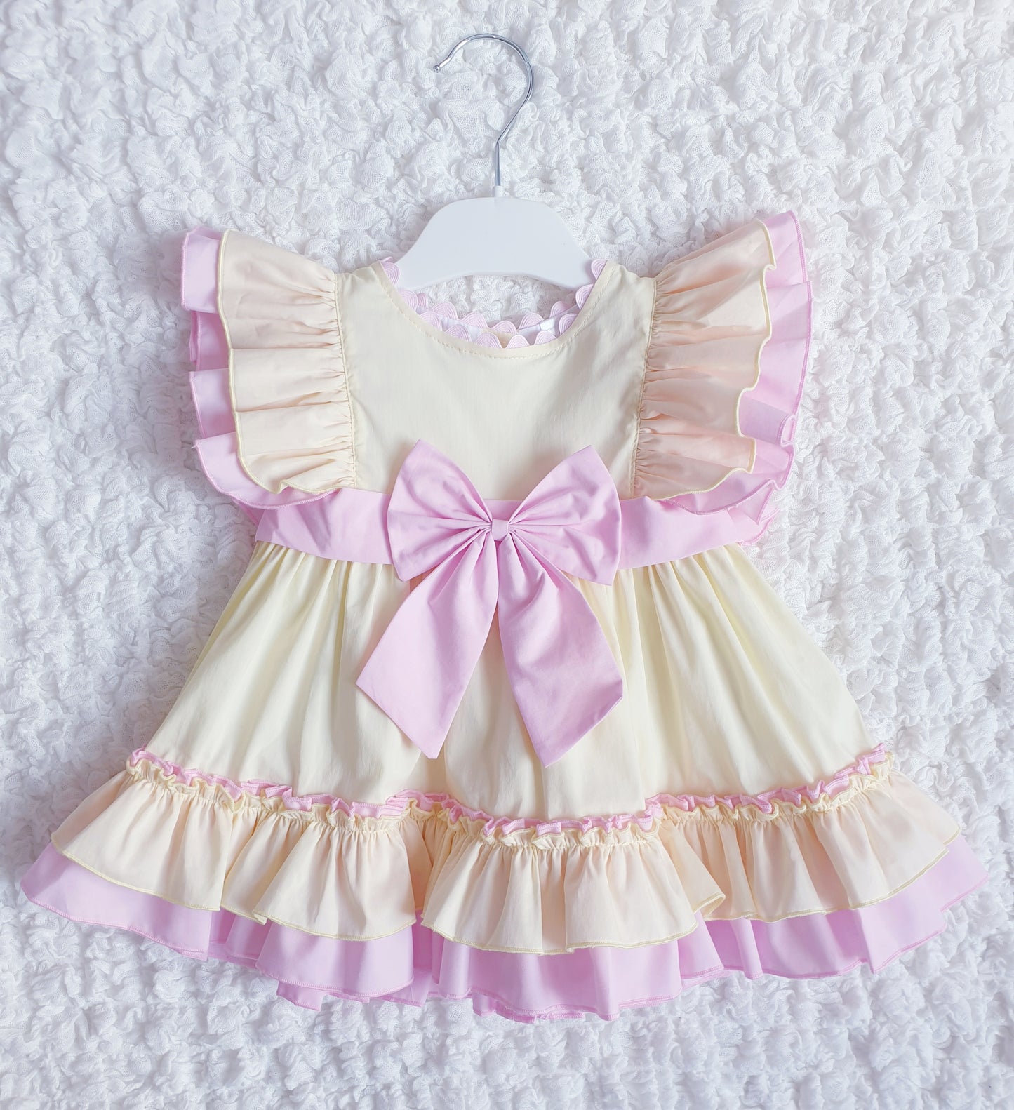 Baby Girls Lemon Pink Ruffle Dress