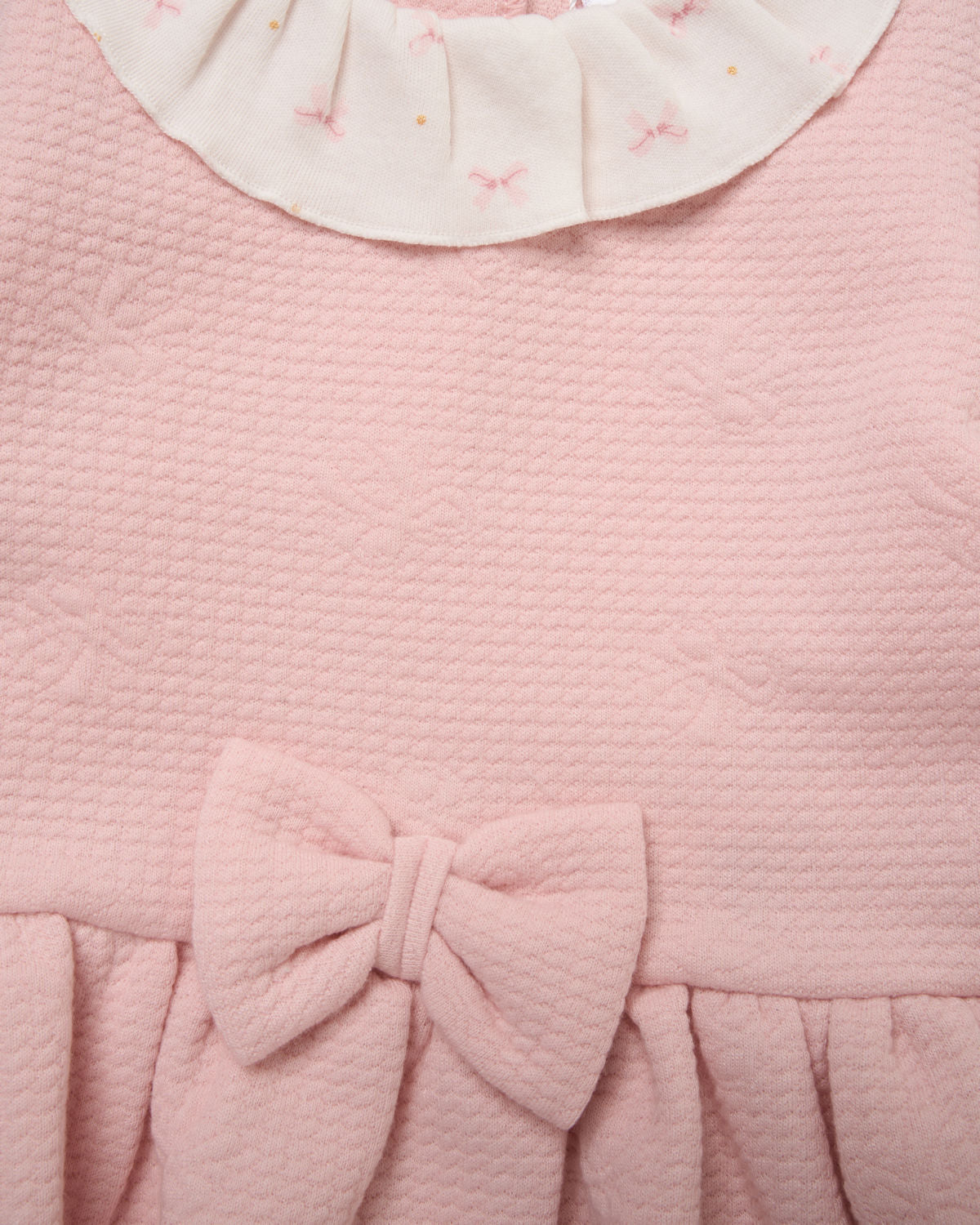 Baby Girls Pink Bow 2 Piece Outfit & Teddy