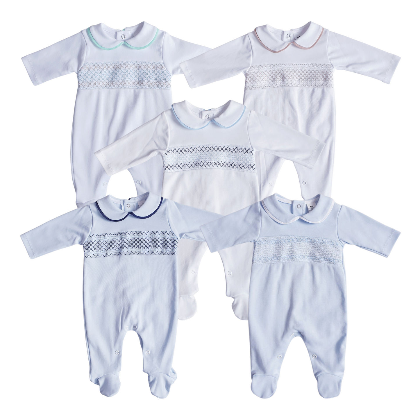 Baby Boys Spanish Smocked Babygrow