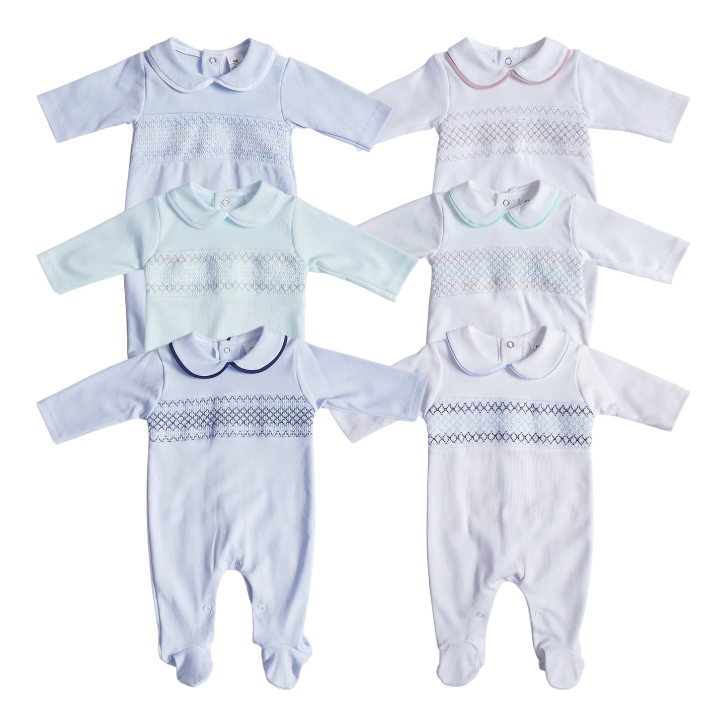 Baby Boys Spanish Smocked Babygrow