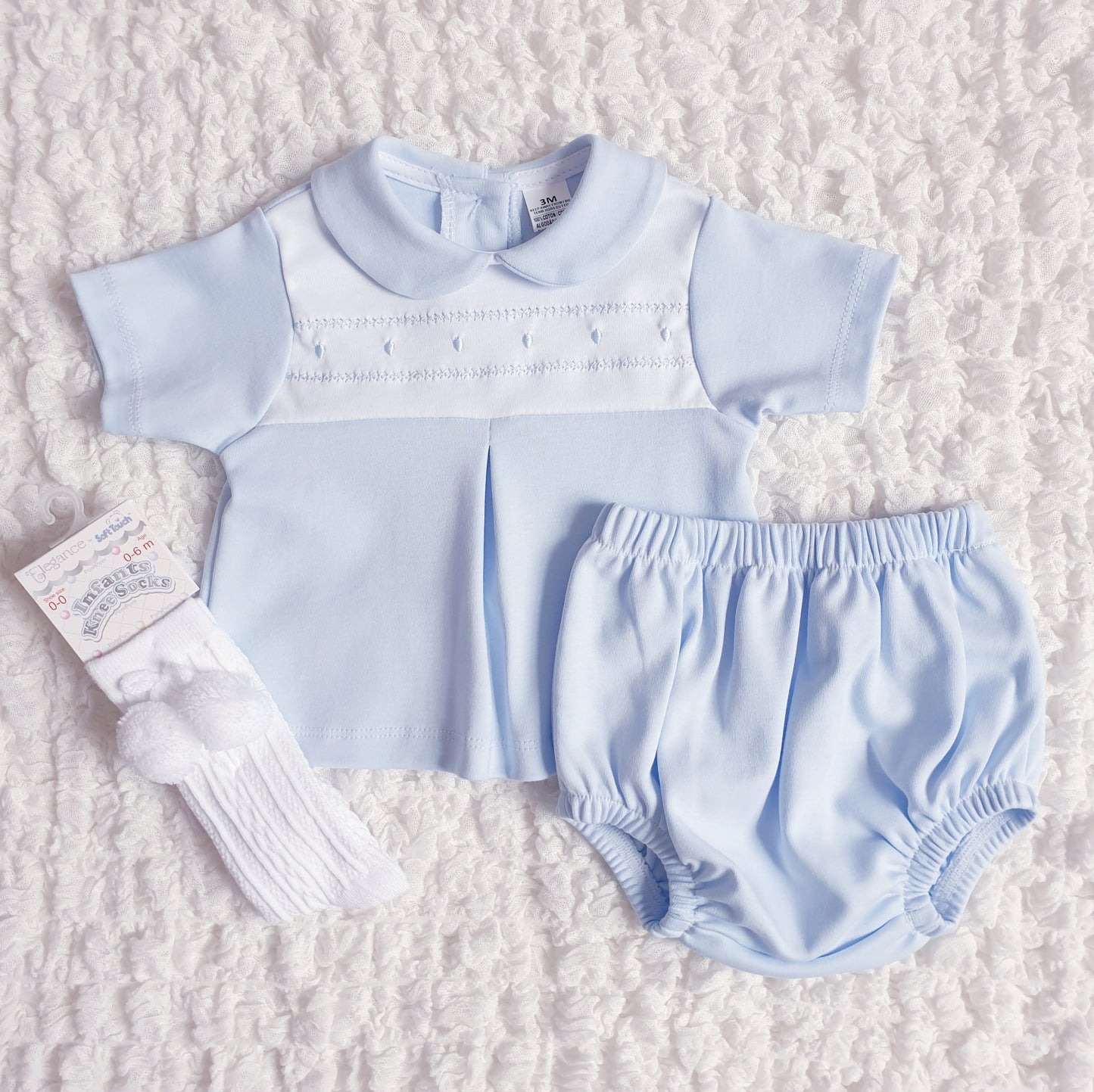 Baby Boys Spanish Jam Pants Set Blue Mint Lemon