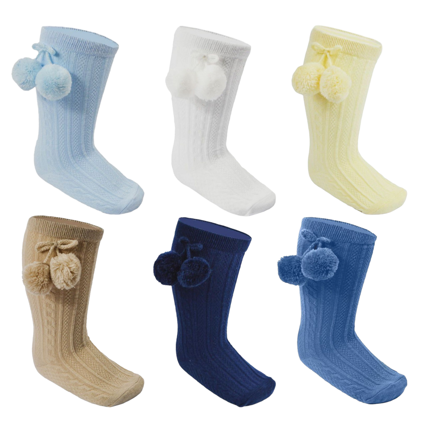 Knee High Pom Pom Socks