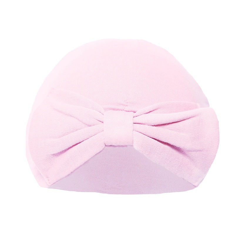 Baby Girls Pink Turban Bow Hat