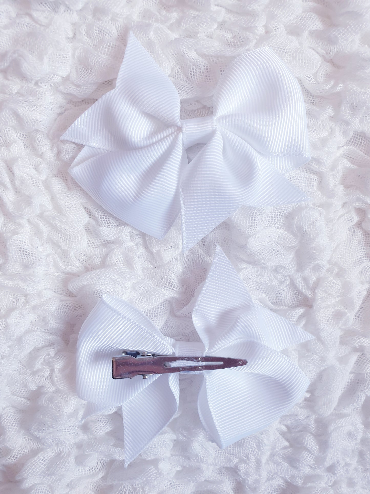 Girls Bow Hair Clips x2