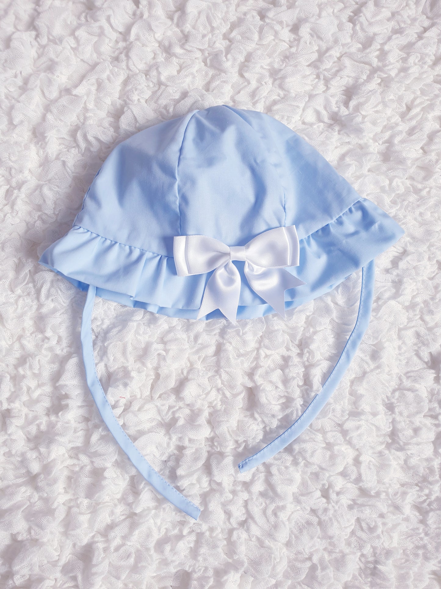 Blue Baby Bow Summer Hat