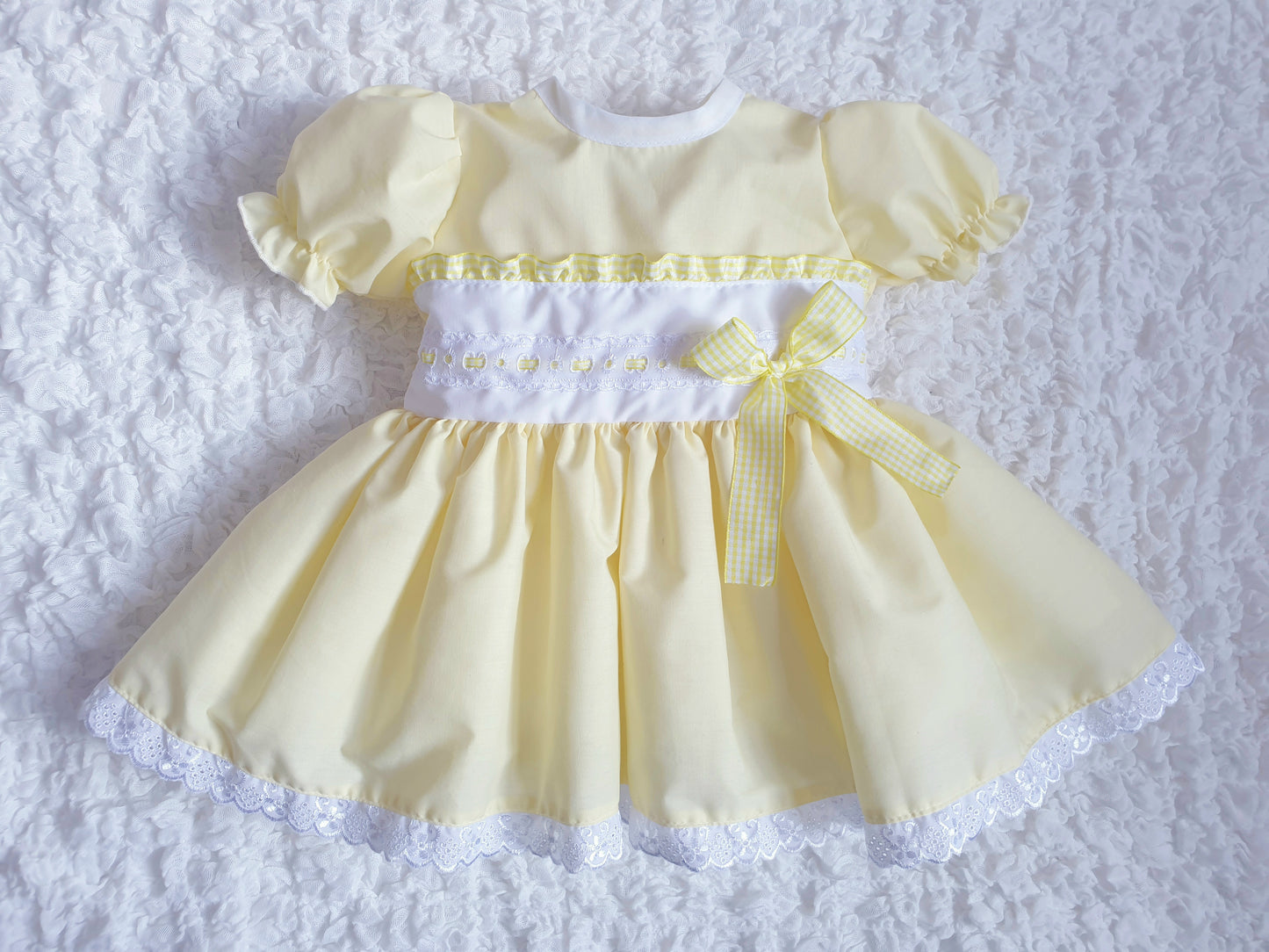 Girls Gingham Bow Dress