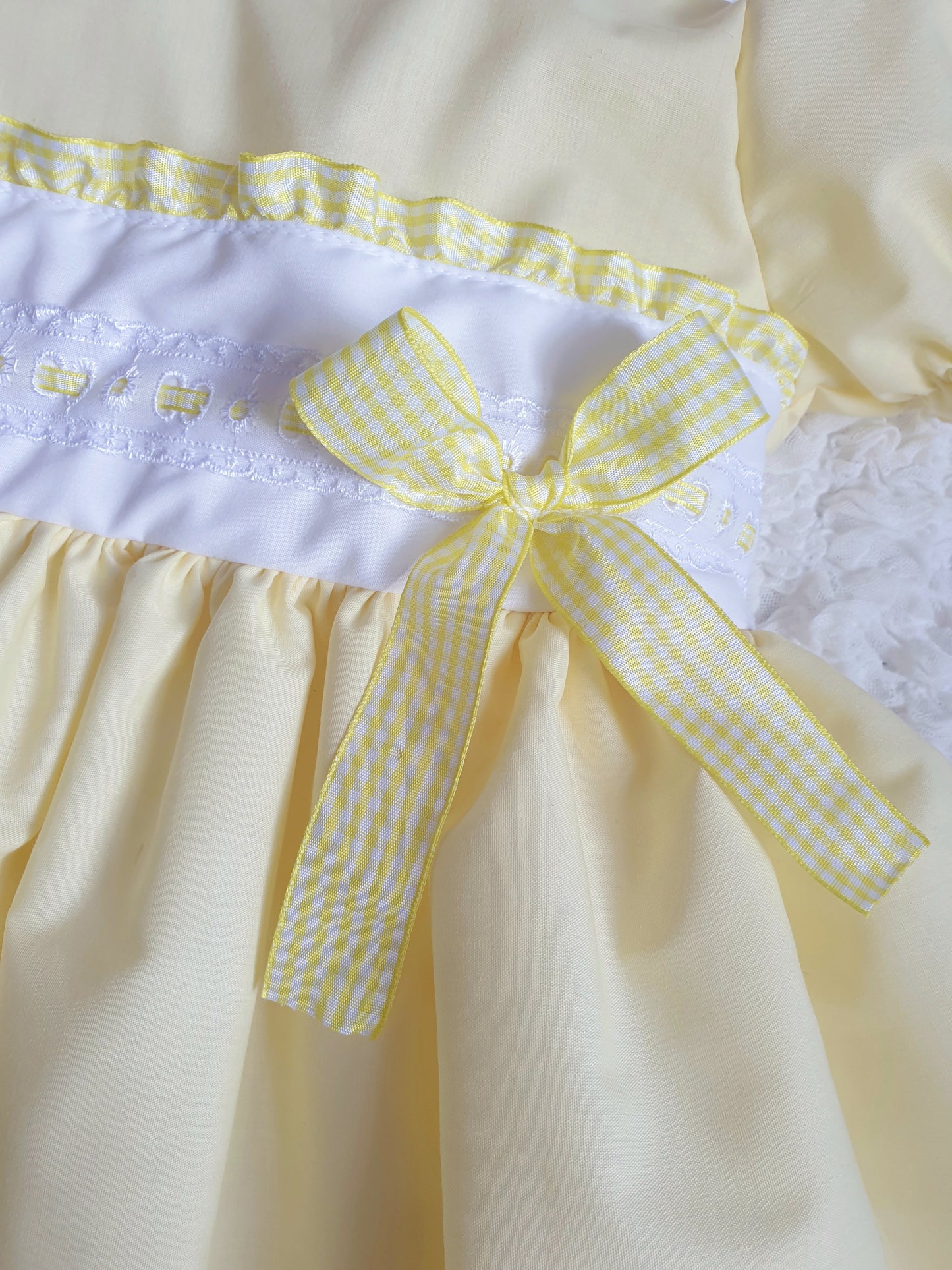 Girls Gingham Bow Dress