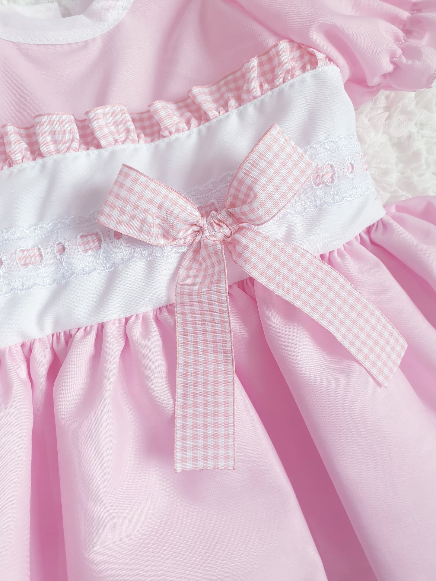 Girls Gingham Bow Dress