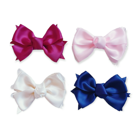 Large Ribbon Bow Clips