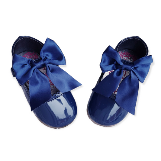 Navy Bow Shoes