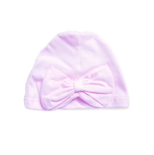 Baby Girls Pink Turban Bow Hat