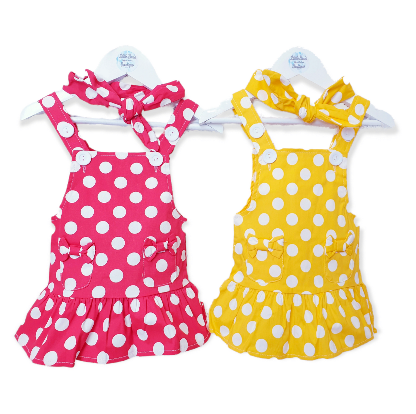 Red/Yellow Polka Dot Dress & Headband