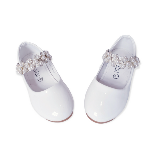 White Diamante Pearl Shoes