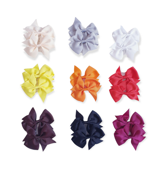 Girls Bow Hair Clips x2