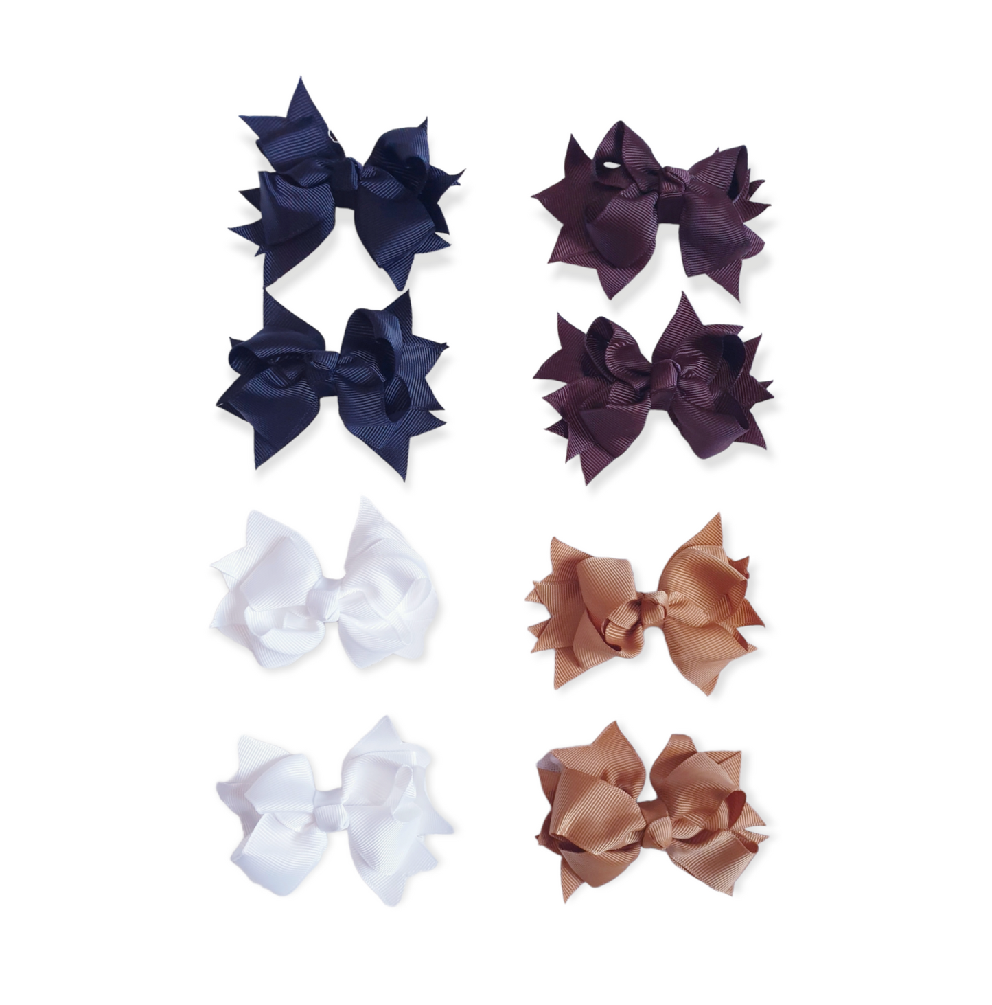 Medium Hair Bow Clips x2