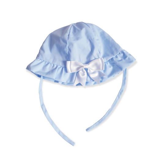 Blue Baby Bow Summer Hat