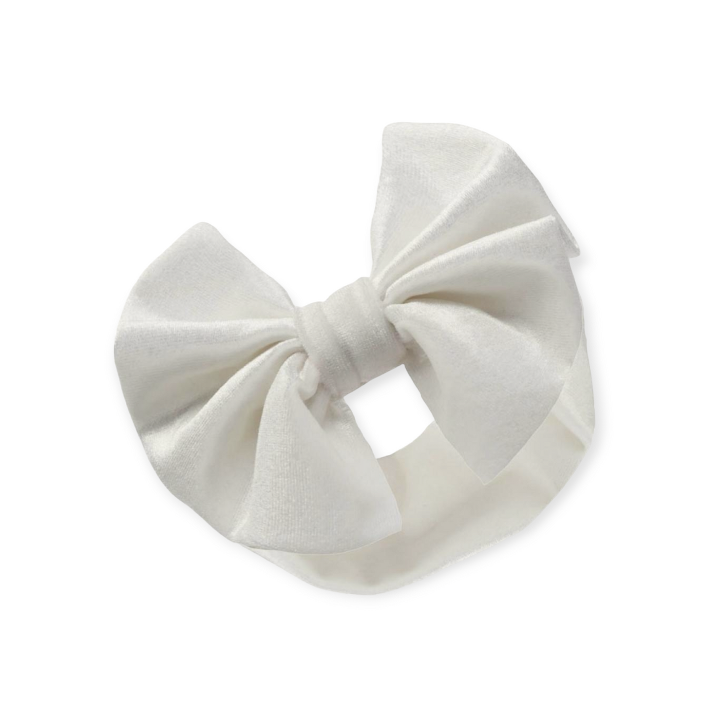 Baby Girls Cream Velvet Big Bow Headband